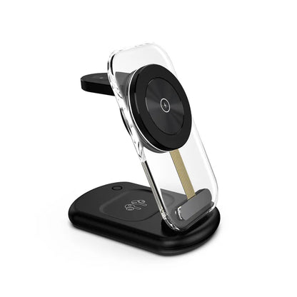 Transparent 3-in-1 Magnetic Wireless Charging Stand
