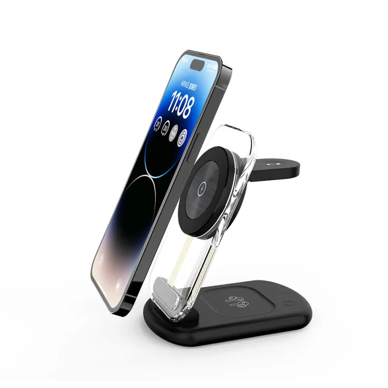 Transparent 3-in-1 Magnetic Wireless Charging Stand