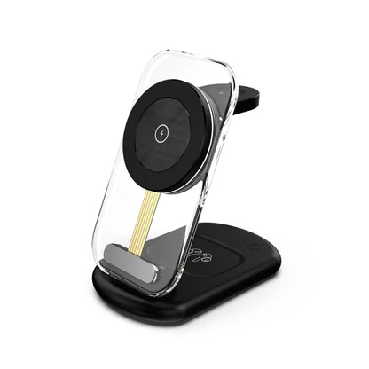 Transparent 3-in-1 Magnetic Wireless Charging Stand